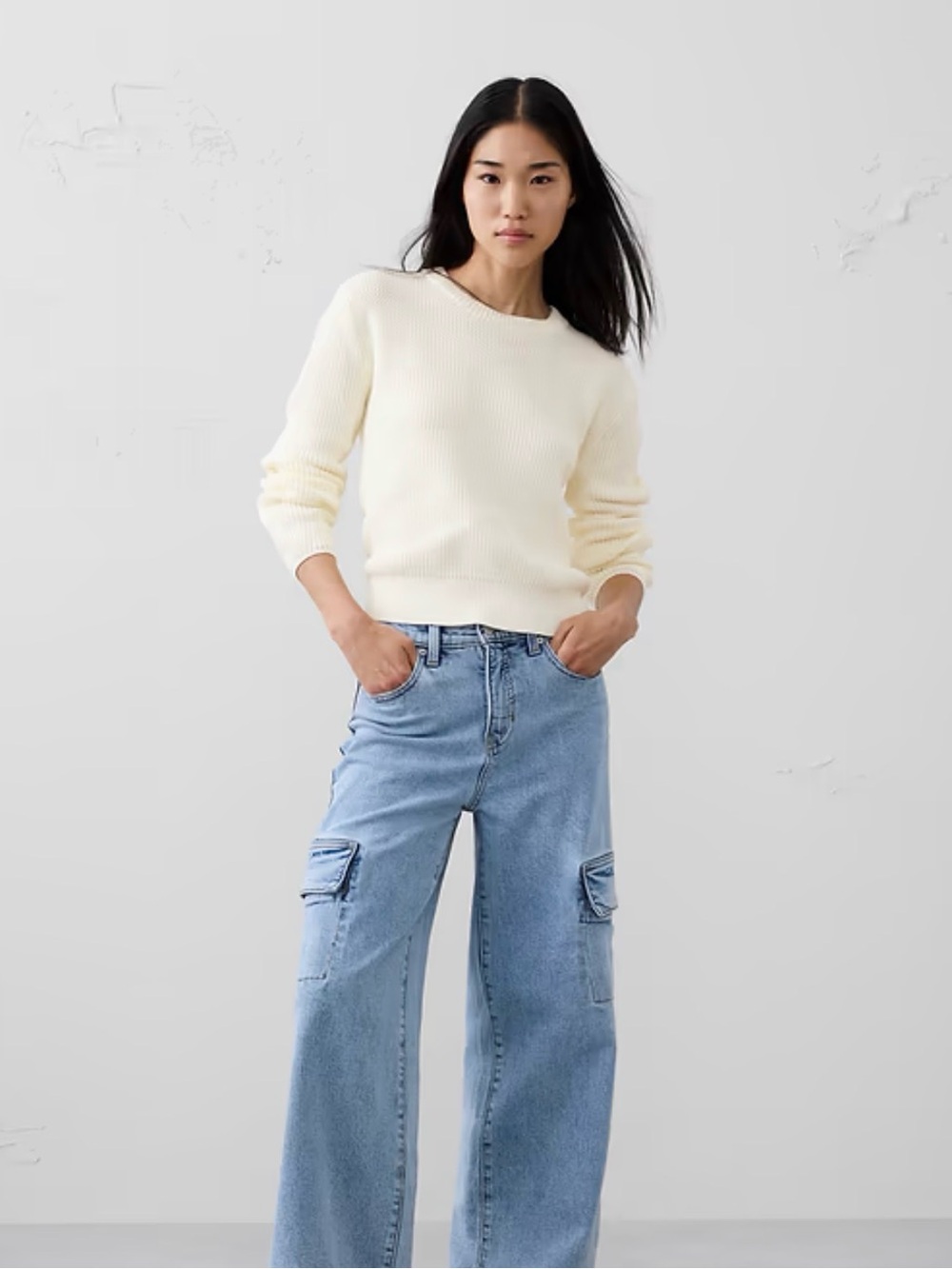 Banana Republic Cream Crewneck Sweater